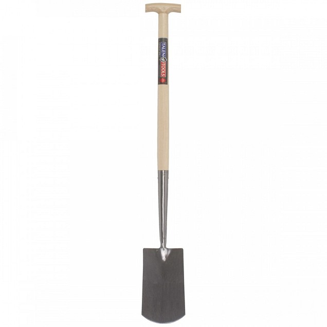 Spade - Met hals - Blank geslepen - Essenhouten steel - 76 cm