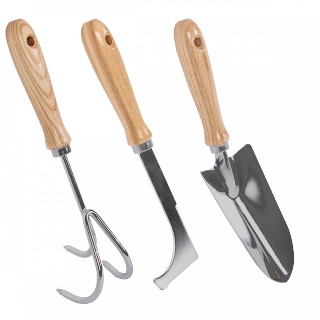 Handschrepel - Verzinkt - Houten handvat