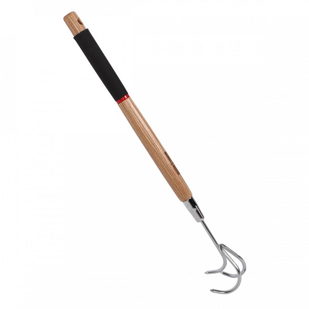 Handkrabber - Verzinkt - Essenhouten steel - Soft grip
