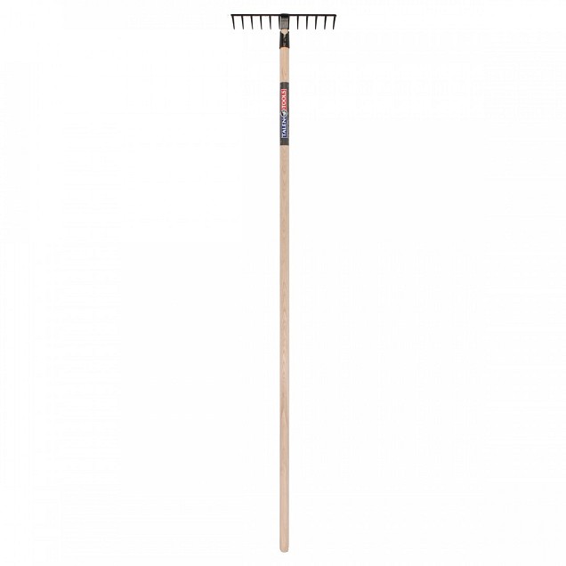 Tuinhark - Gesmeed - Professioneel - 12 tanden - Essenhouten steel - 160 cm
