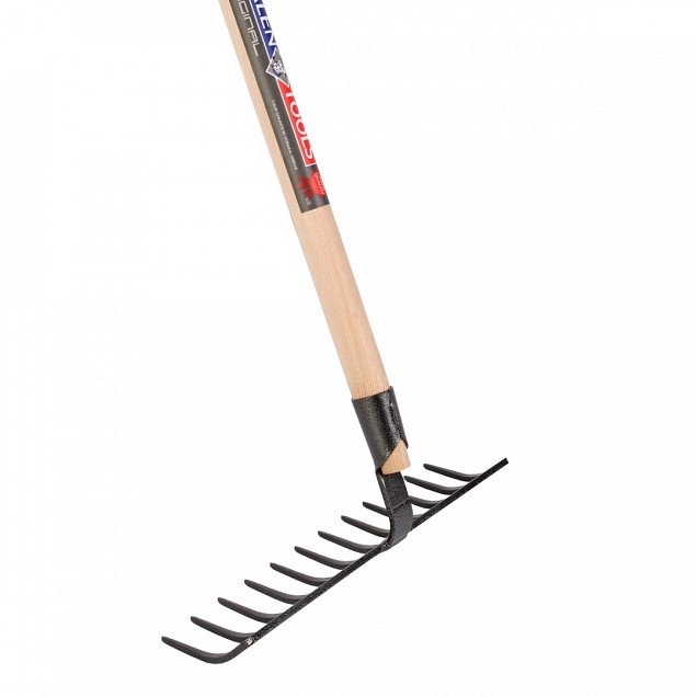 Tuinhark - Gesmeed - Professioneel - 12 tanden - Essenhouten steel - 160 cm