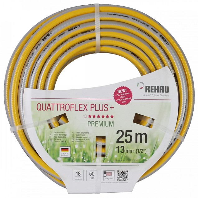 Tuinslang - Getricoteerd - High Twist Resistant - 1/2 inch - 25 meter - Geel