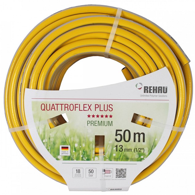 Tuinslang - Getricoteerd - High Twist Resistant - 1/2 inch - 50 meter - Geel