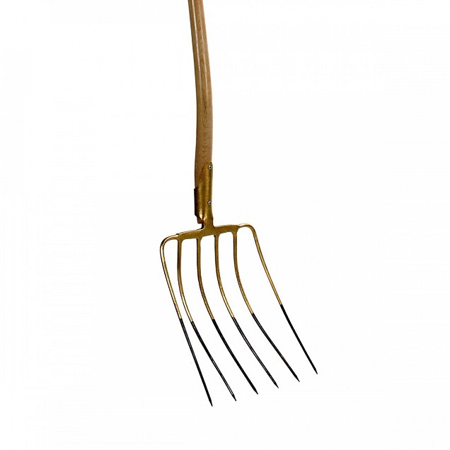 Maïsvork - 6 tanden - Essenhouten steel - 85 cm