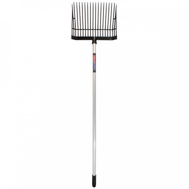 Mestvork - 4 tanden - Metaal - Essenhouten steel - 85 centimeter