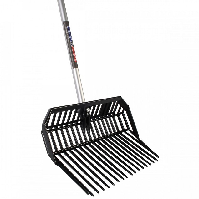 Mestvork - 4 tanden - Metaal - Essenhouten steel - 85 centimeter