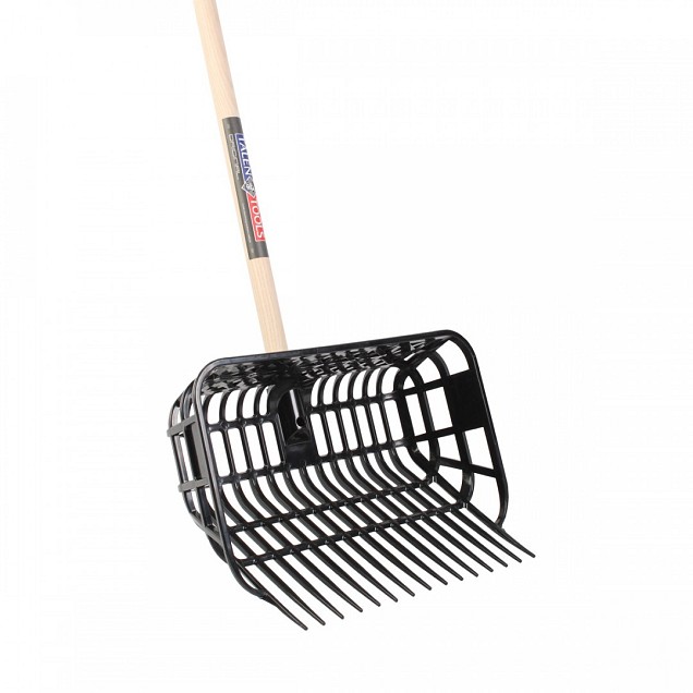 Paardenstalvork - Korfmodel - Essenhouten steel - 140 centimeter