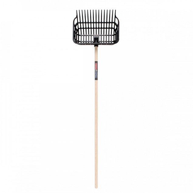 Paardenstalvork - Korfmodel - Essenhouten steel - 140 centimeter