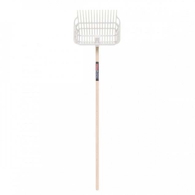 Paardenstalvork - Korfmodel - Essenhouten steel - 140 centimeter
