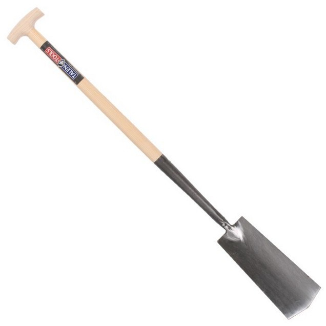 Draineerspade - Blank gepolijst - Essenhouten steel - 76 cm