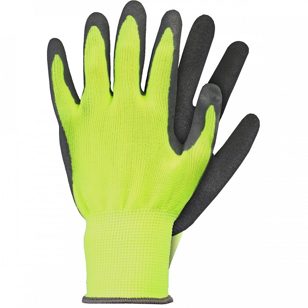 Werkhandschoenen - Geel - Latex - Maat XL