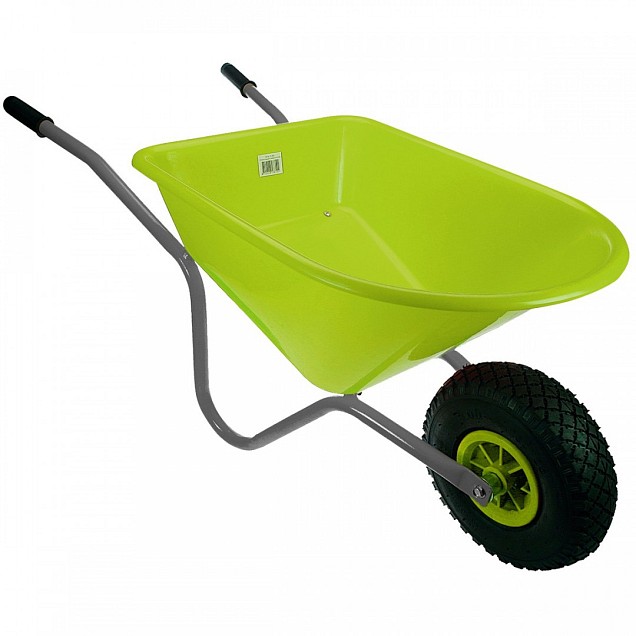 Kinderkruiwagen lime/grijs metaal/kunststof