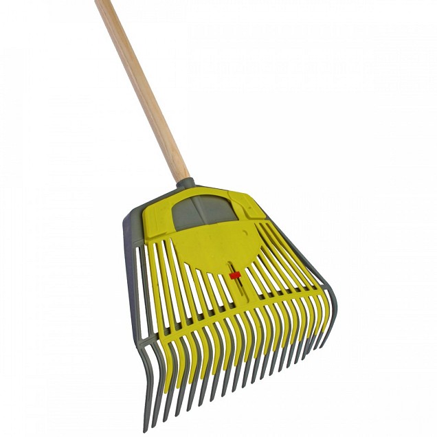 Bladhark - Bladvork - 2-in-1 - Essenhouten steel - 160 cm - Met handbladvork