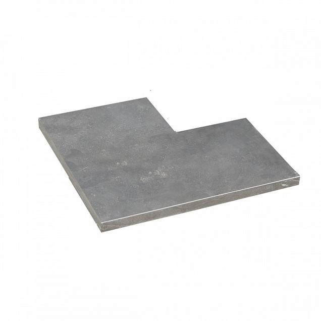 Blue Stone strook gezoet 40 cm breed hoekstuk 50/40x5 cm.
