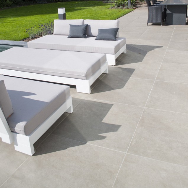 Keramische tuintegel 60x60x2 cm Cloudy Smoke