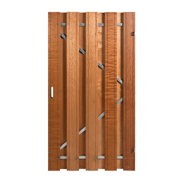 Hardhouten deur met stalen frame 180x100 cm - universeel