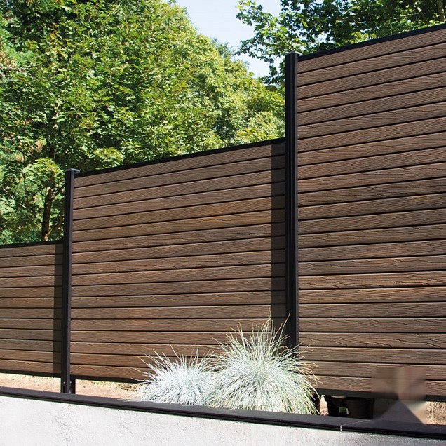 Aluminium paal "Modular" 68x68x970mm (tbv scherm 970 hoog) [antraciet gepoedercoat] in folie bc