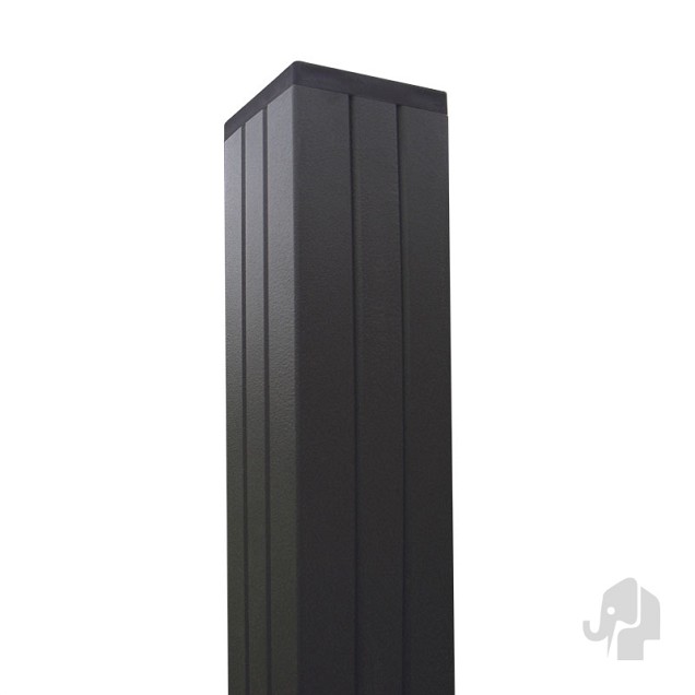 Aluminium paal "Modular" 68x68x970mm (tbv scherm 970 hoog) [antraciet gepoedercoat] in folie bc