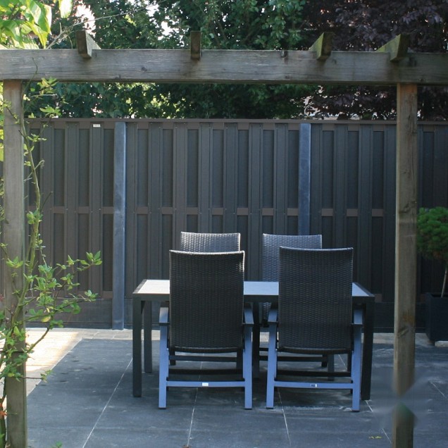 Composiet schutting Design Antraciet 180x180 cm