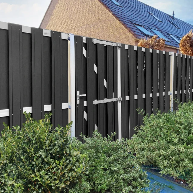 Composiet tuindeur Design Antraciet + alu 90x180 cm
