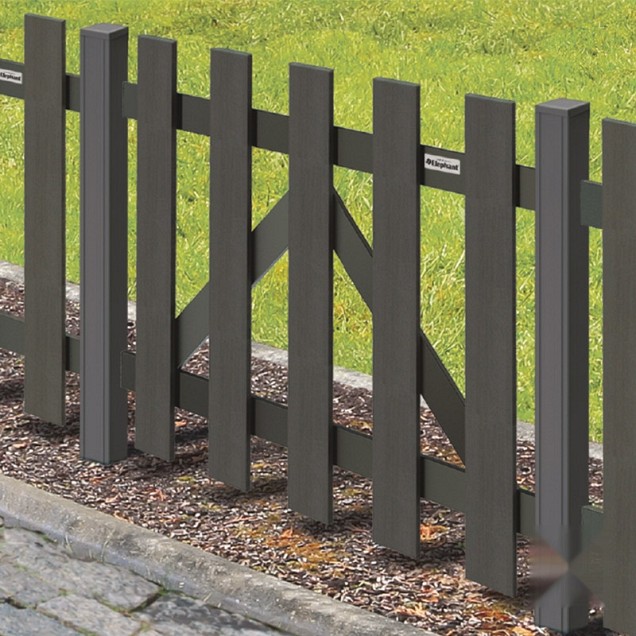 Aluminium paal 7x7x99 cm antraciet (incl kap en houten kern)