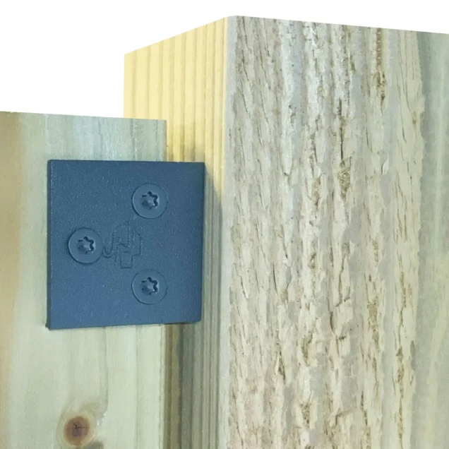 Zwarte bevestigingsbeugels voor tuinschermen (6 stuks incl. schroeven)