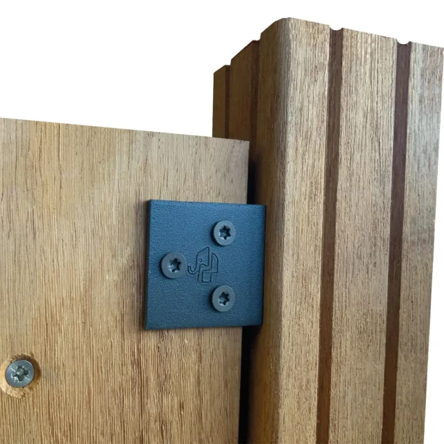 Zwarte bevestigingsbeugels voor tuinschermen (6 stuks incl. schroeven)