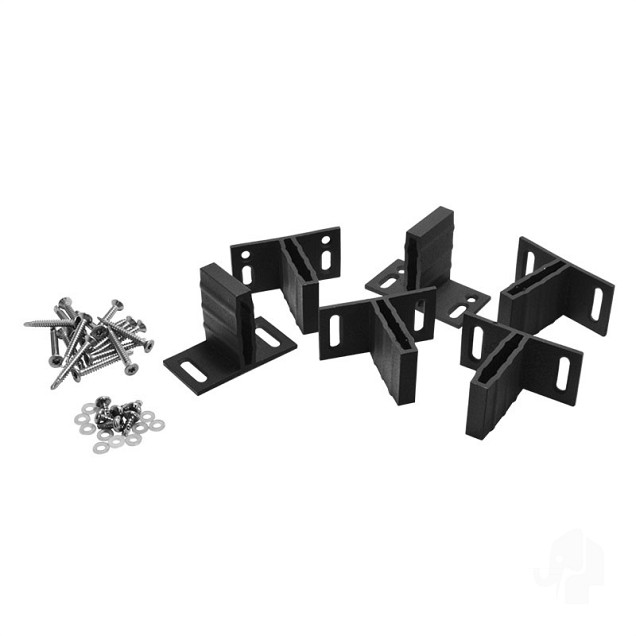 T-beslagset voor composietscherm antraciet (6 st)