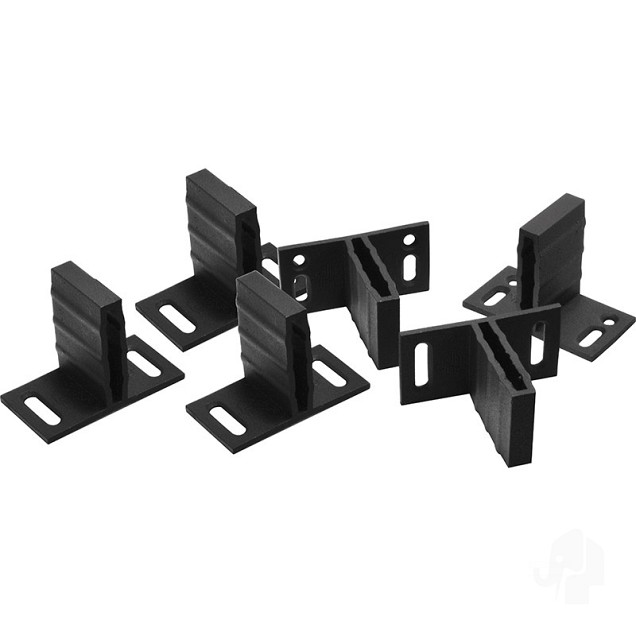 T-beslagset voor composietscherm antraciet (6 st)