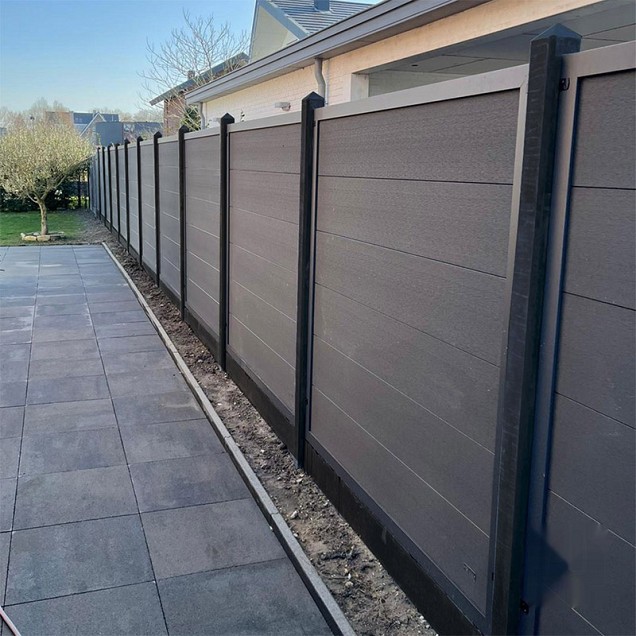 Composiet schutting Forte Antraciet 180x180 cm