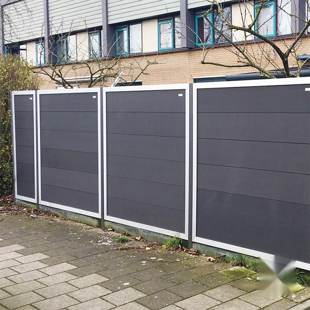 Composiet schutting Forte Antraciet - alu 90x180 cm