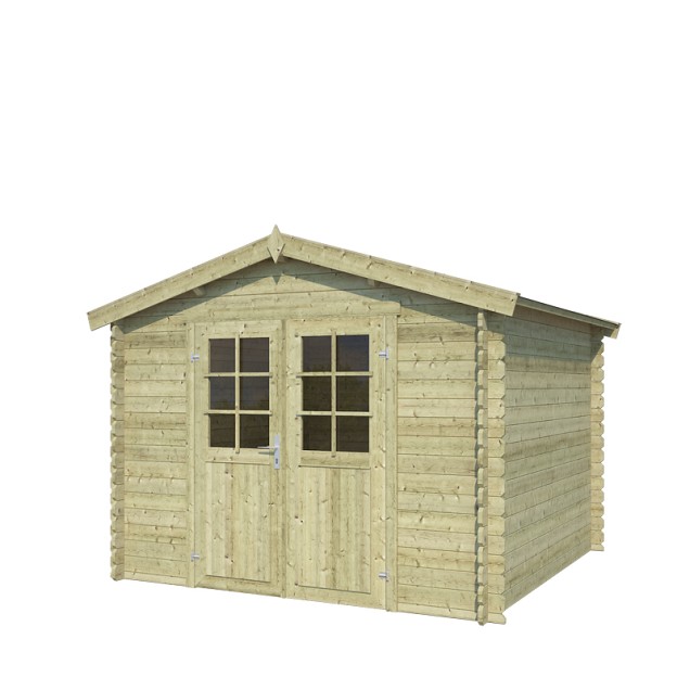 Blokhut Norah 275x275 Olijfgroen Geïmpregneerd