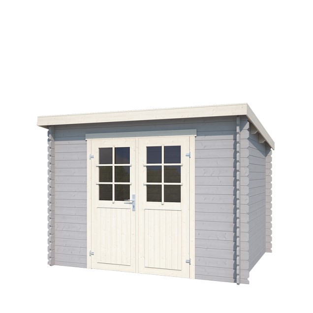 Blokhut Nadia 275x230 Platinum Grey-Wit