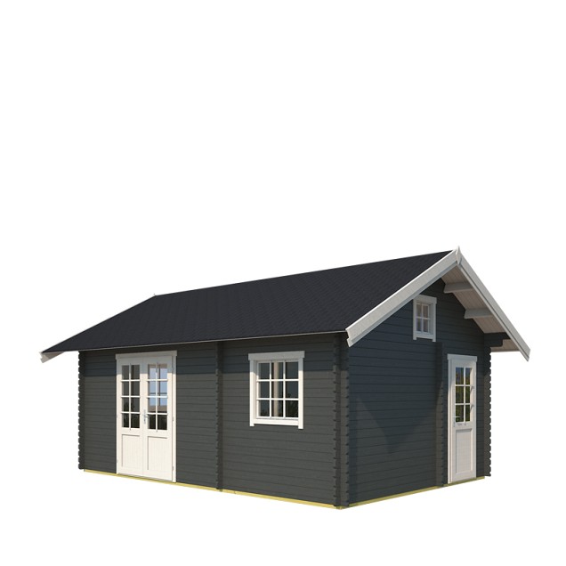 Blokhut Caroline SGC 390x575 Carbon Grey-Wit