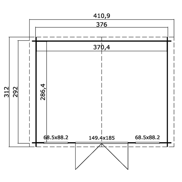 Blokhut Dallas 376x292