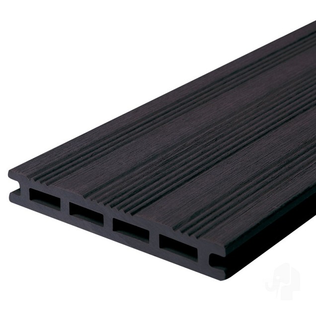 WPC-antraciet FSC decking clip 21x145x2250mm semi-ribbel/glad 4st/s
