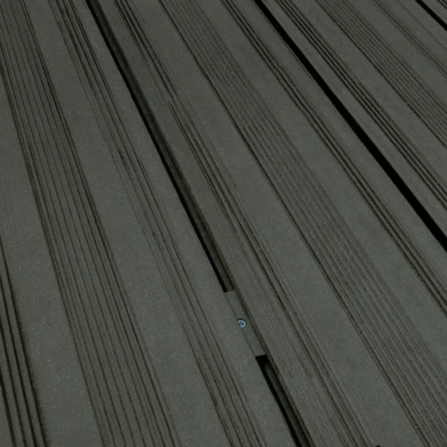WPC-antraciet FSC decking clip 21x145x2250mm semi-ribbel/glad 4st/s