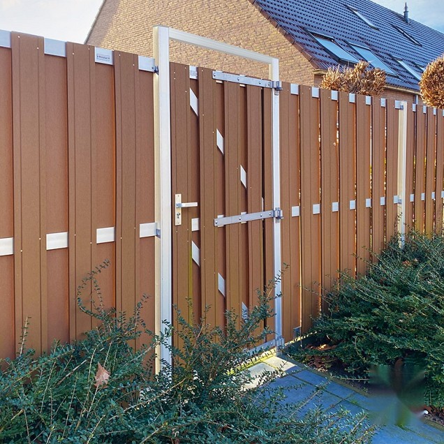 Aluminium kozijn voor composiet tuindeur, blank (7x7x300 cm)