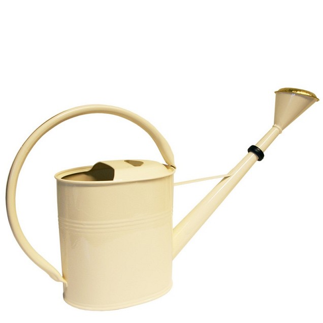 Gieter ovaal 8 ltr - zink/ivoor