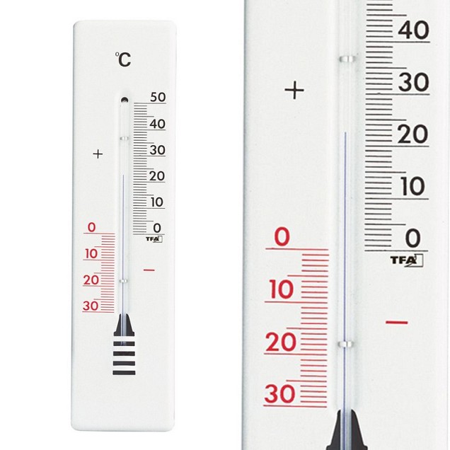 Thermometer bin/bui wit 22 cm