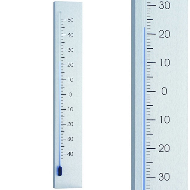 Thermometer bin/bui "Linea" aluminium