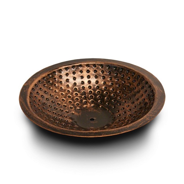 Vogelbadje koperkleurig metaal *