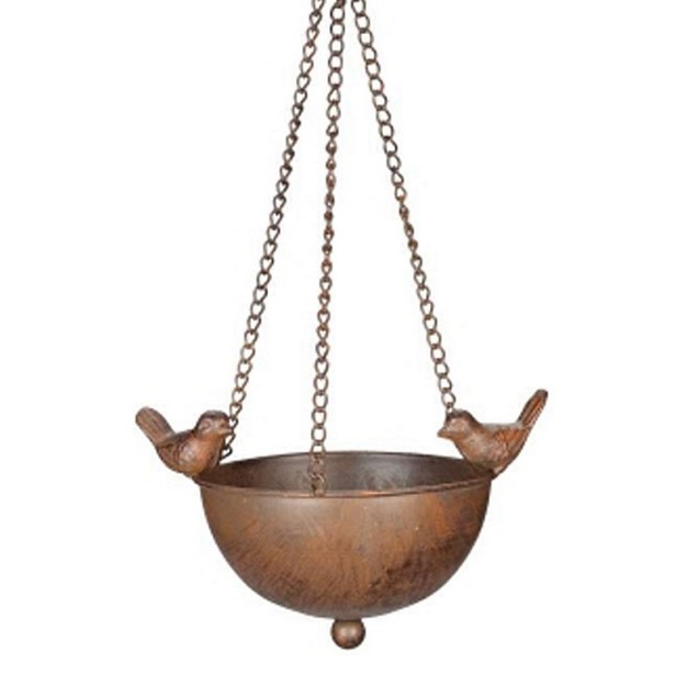 Vogelbad hangend met vogel ø 18 cm metaal