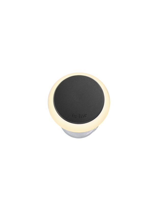 Puck 22 Dark 12V/0,5W LED ø22mm Warm White,  diffuse Ring 35mm