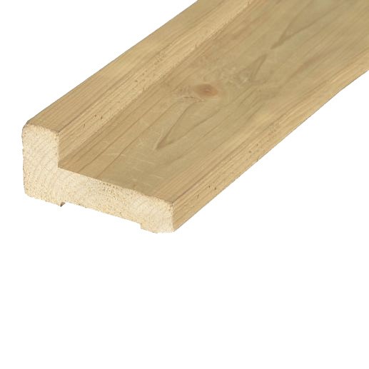 Grenen fundamentbalk 4.5x9.0x300 cm, groen geïmpregneerd