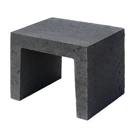 U-element zwart 40x40x50 cm