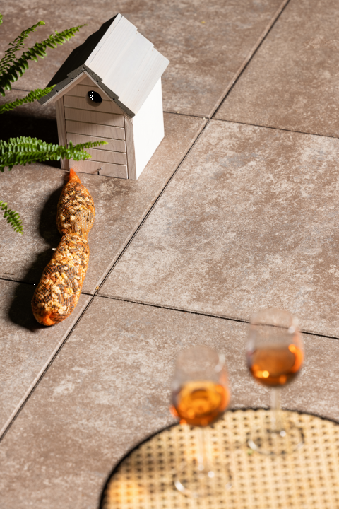 Trippel T 80x80x4 cm Bruin nuance