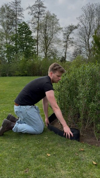 FlexiBorder 14 cm hoog - rol 25 m¹ - zwart