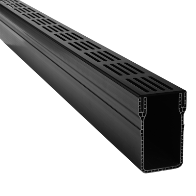 U-Drain afvoergoot WaterWijs 10-6,5/200 cm zwart