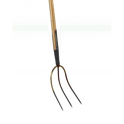 Hooivork - 3 tanden - Met veerbus - Essenhouten steel - 135 cm